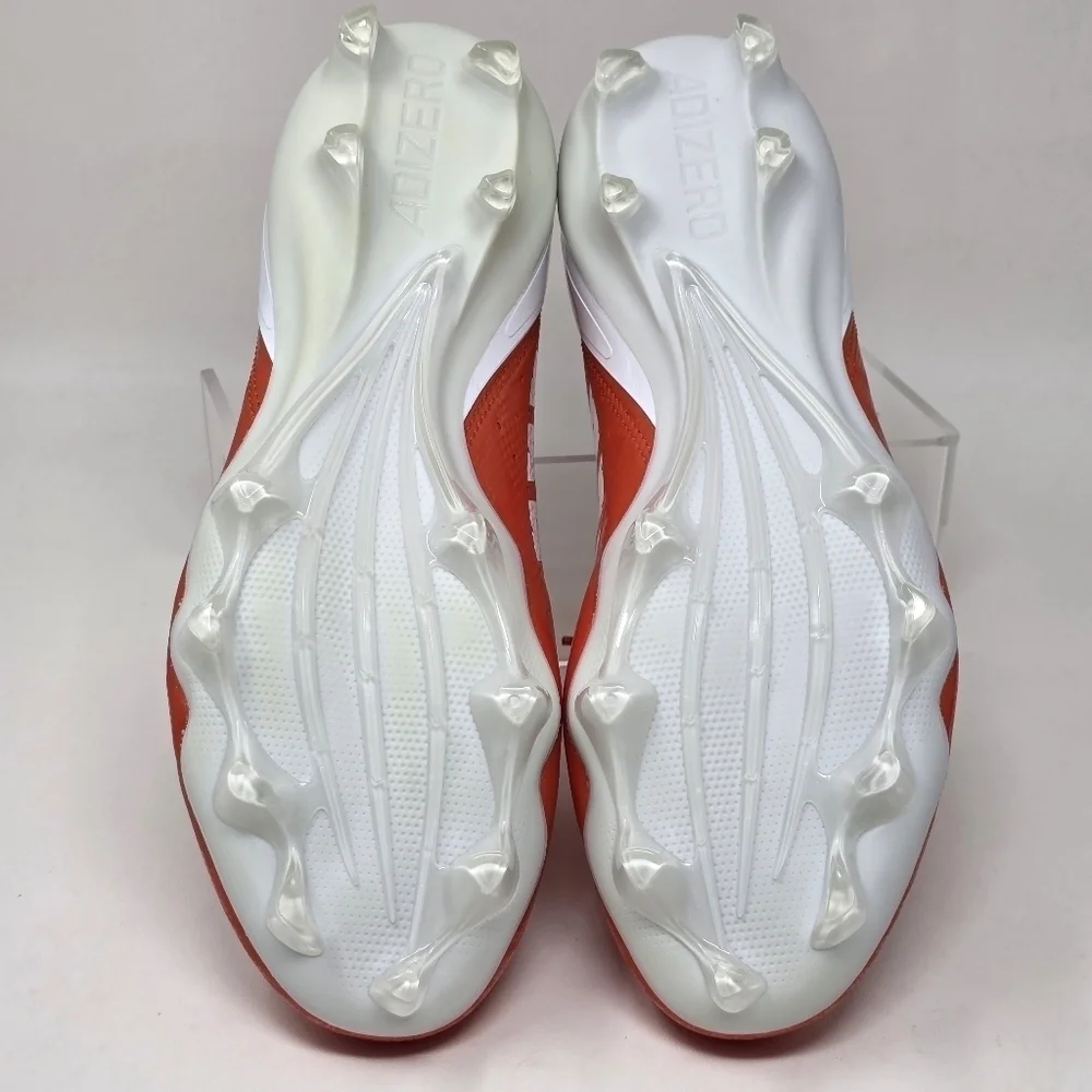 adidas Adizero Impact MID Football Cleats Orange White IF2457 Men's Size 10 New